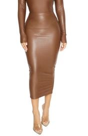 Naked Wardrobe High Waist Midi Skirt at Nordstrom